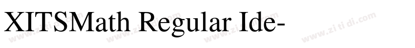 XITSMath Regular Ide字体转换